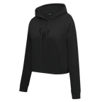 NBA MILWAUKEE BUCKS TRIPLE BLACK WOMEN'S FLC CROPPED PO HOODIE (TRIPLE BLACK)