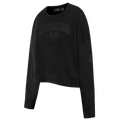 NBA MILWAUKEE BUCKS TRIPLE BLACK WOMEN'S FLC CREWNECK (TRIPLE BLACK)