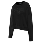 NBA MILWAUKEE BUCKS TRIPLE BLACK WOMEN'S FLC CREWNECK (TRIPLE BLACK)