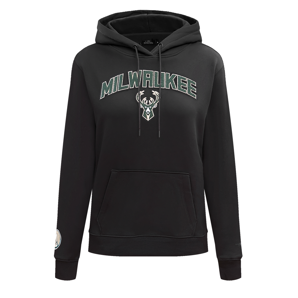 NBA MILWAUKEE BUCKS CLASSIC CHANDAIL À CAPUCHON POUR FEMME (NOIR)