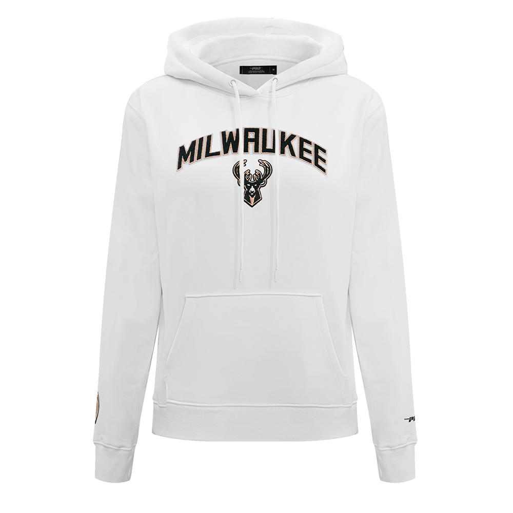 NBA MILWAUKEE BUCKS CLASSIC CHANDAIL À CAPUCHON POUR FEMME (BLANC)