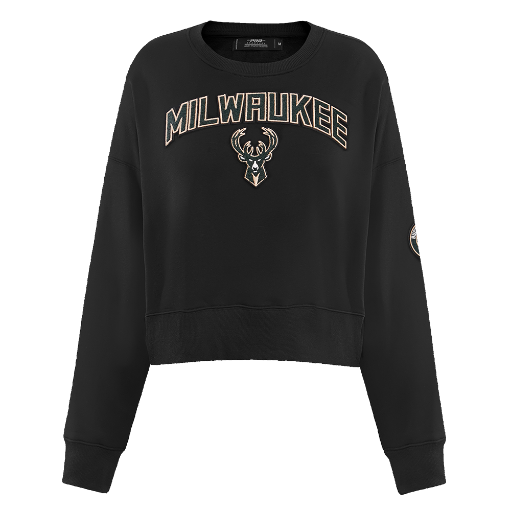 NBA MILWAUKEE BUCKS CLASSIC CHANDAIL À COL ROND POUR FEMME (NOIR)