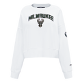 NBA MILWAUKEE BUCKS CLASSIC CHANDAIL À COL ROND POUR FEMME (BLANC)