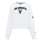 NBA MILWAUKEE BUCKS CLASSIC CHANDAIL À COL ROND POUR FEMME (BLANC)