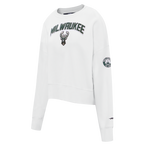 NBA MILWAUKEE BUCKS CLASSIC CHANDAIL À COL ROND POUR FEMME (BLANC)