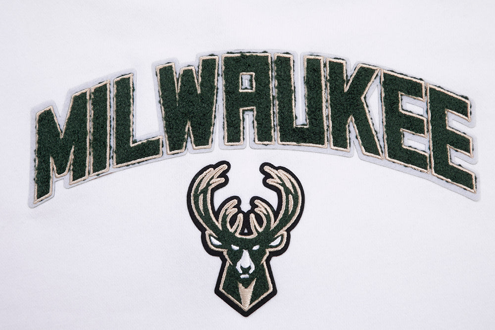 NBA MILWAUKEE BUCKS CLASSIC CHANDAIL À COL ROND POUR FEMME (BLANC)