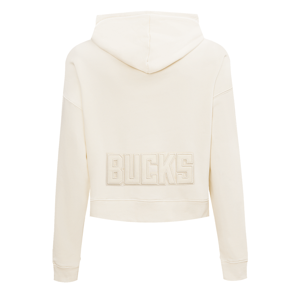 NBA MILWAUKEE BUCKS NEUTRAL CHANDAIL À CAPUCHON COURT POUR FEMME (COQUILLE D'ŒUF)