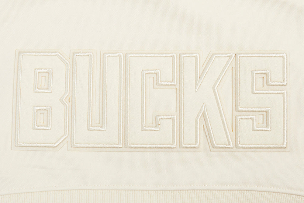 NBA MILWAUKEE BUCKS NEUTRAL CHANDAIL À CAPUCHON COURT POUR FEMME (COQUILLE D'ŒUF)