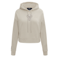 NBA MILWAUKEE BUCKS NEUTRAL WOMEN'S CROPPED PULLOVER HOODIE (TAUPE)
