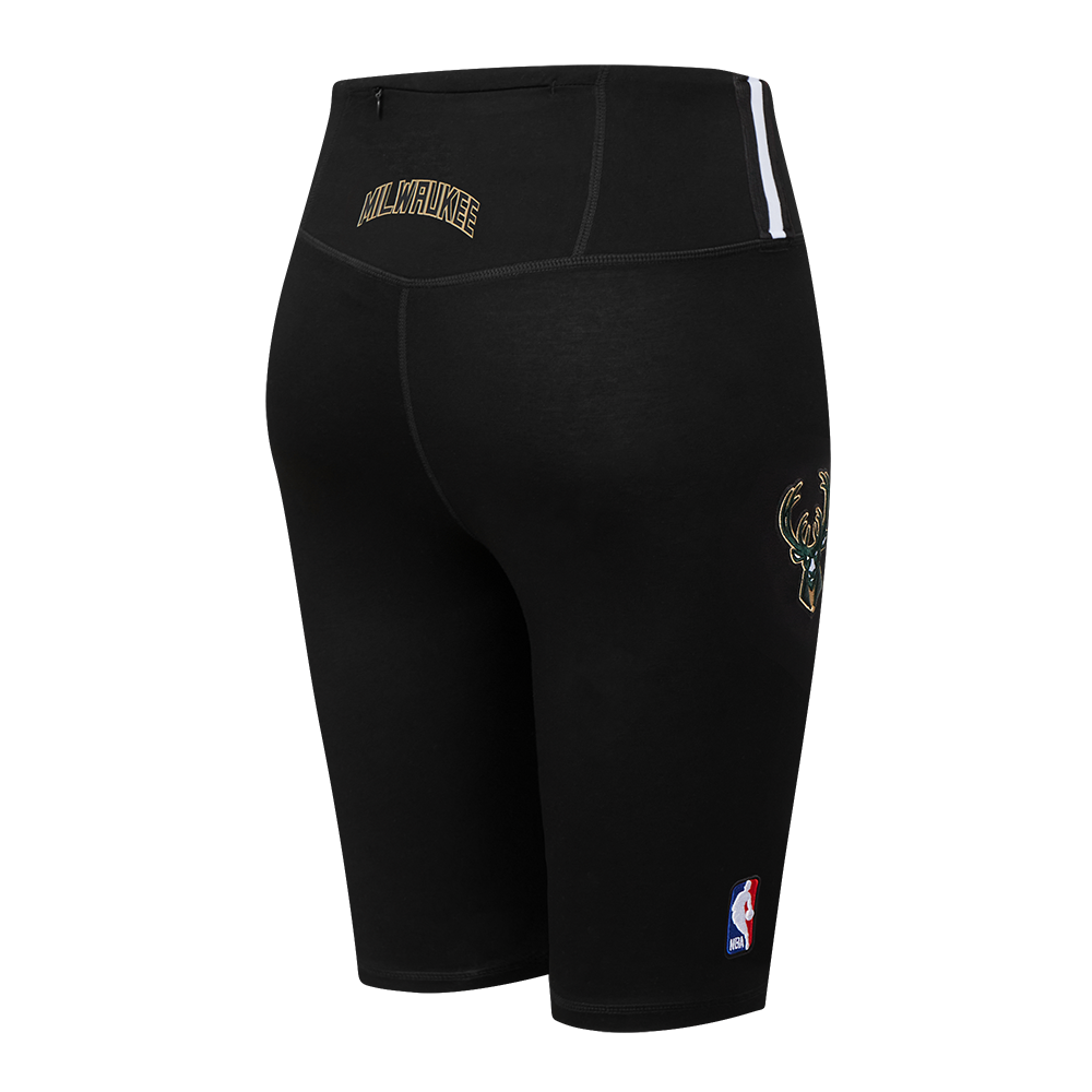 NBA MILWAUKEE BUCKS CLASSIC WOMEN'S COTTON BIKE SHORT (BLACK)