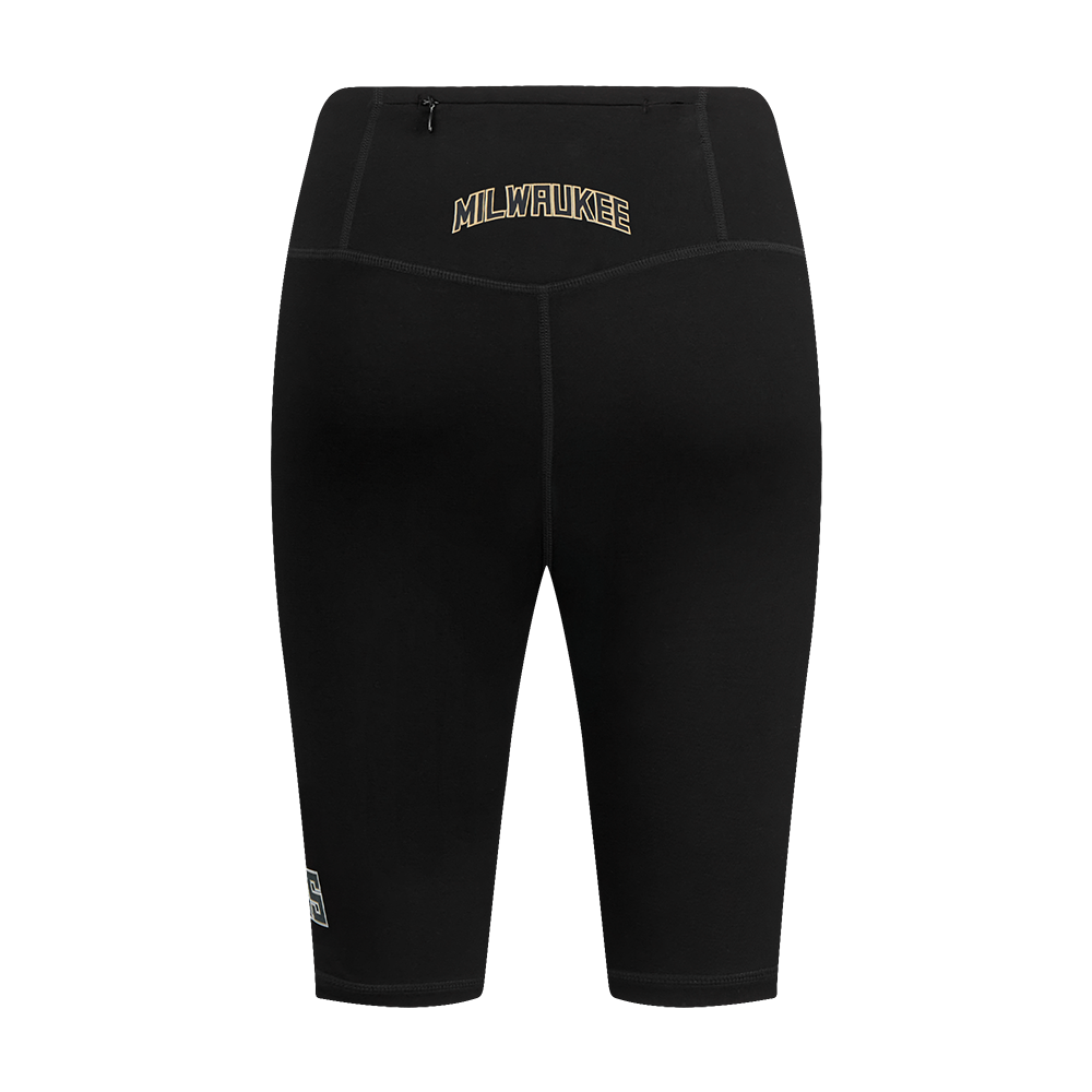 NBA MILWAUKEE BUCKS CLASSIC WOMEN'S COTTON BIKE SHORT (BLACK)