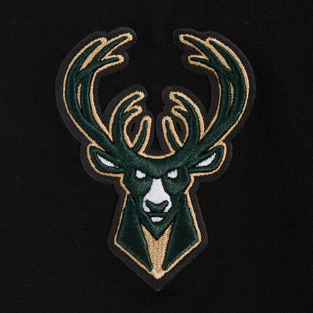 NBA MILWAUKEE BUCKS CLASSIC WOMEN'S COTTON BIKE SHORT (BLACK)