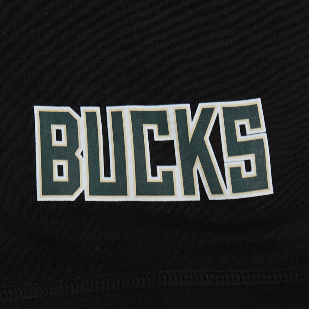 NBA MILWAUKEE BUCKS CLASSIC WOMEN'S COTTON BIKE SHORT (BLACK)