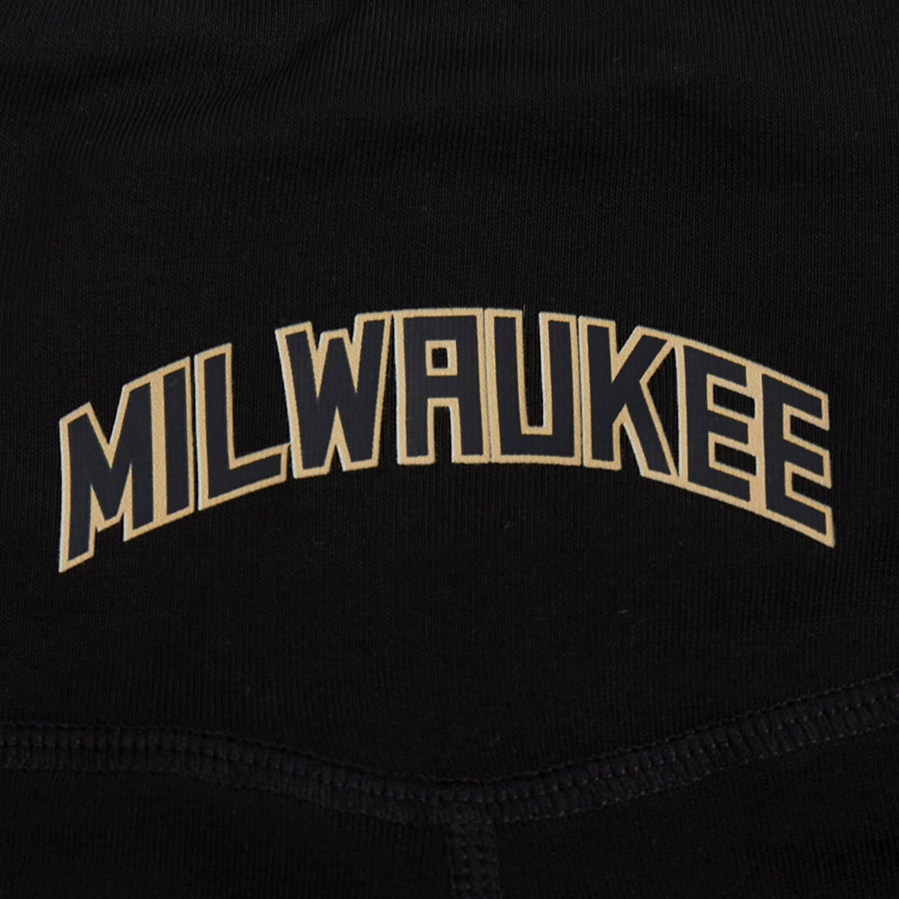 NBA MILWAUKEE BUCKS CLASSIC WOMEN'S COTTON BIKE SHORT (BLACK)