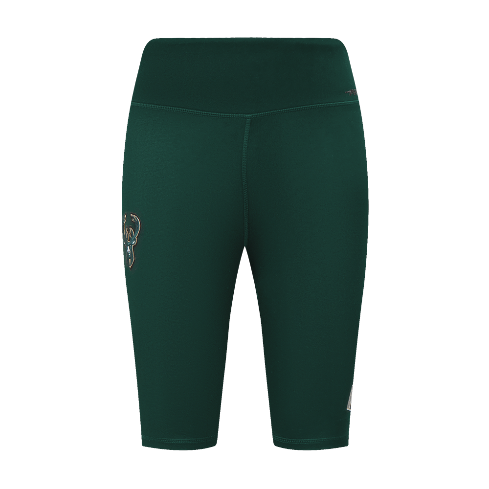 NBA MILWAUKEE BUCKS CLASSIC WOMEN'S COTTON BIKE SHORT (FOREST GREEN)