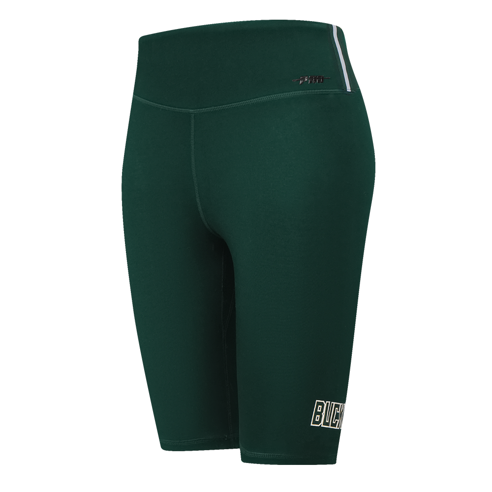 NBA MILWAUKEE BUCKS CLASSIC WOMEN'S COTTON BIKE SHORT (FOREST GREEN)
