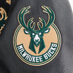 NBA MILWAUKEE BUCKS RETRO CLASSIC BLOUSON COLLÉGIAL EN LAINE À BORDS CÔTELÉS POUR FEMME (NOIR)