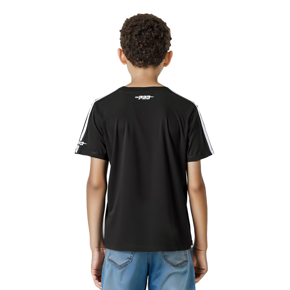 NBA MILWAUKEE BUCKS RETRO CLASSIC LITTLE BOYS SHORT SLEEVE TAPING TEE (BLACK)