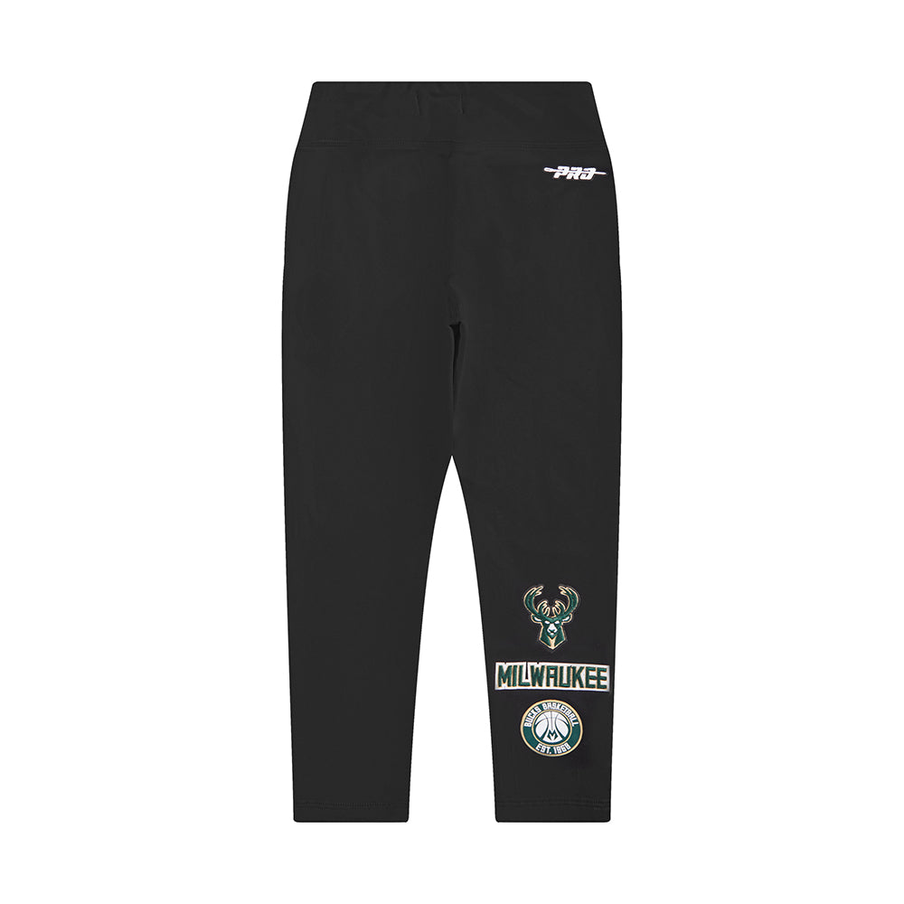 NBA MILWAUKEE BUCKS RETRO CLASSIC LITTLE GIRLS LEGGING (BLACK)