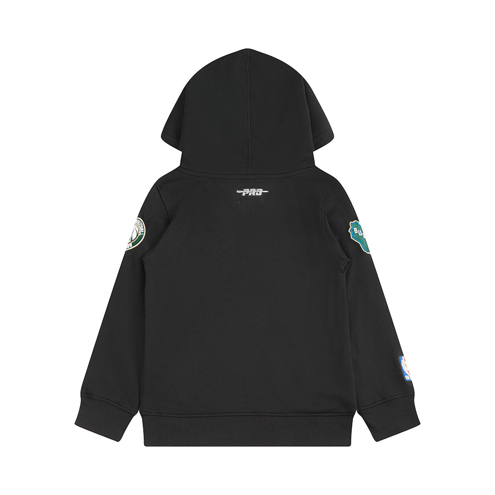 NBA MILWAUKEE BUCKS CLASSIC TODDLER BOYS FLEECE PULLOVER HOODIE (BLACK)
