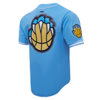 NBA MEMPHIS GRIZZLIES SCRIPT TAIL CHEMISE BOUTONNÉE EN FILET POUR HOMME (BLEU UNIVERSITÉ)