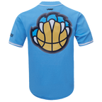 NBA MEMPHIS GRIZZLIES SCRIPT TAIL CHEMISE BOUTONNÉE EN FILET POUR HOMME (BLEU UNIVERSITÉ)