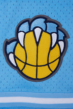 NBA MEMPHIS GRIZZLIES SCRIPT TAIL CHEMISE BOUTONNÉE EN FILET POUR HOMME (BLEU UNIVERSITÉ)