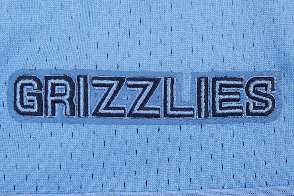NBA MEMPHIS GRIZZLIES SCRIPT TAIL CHEMISE BOUTONNÉE EN FILET POUR HOMME (BLEU UNIVERSITÉ)