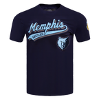 NBA MEMPHIS GRIZZLIES SCRIPT TAIL T-SHIRT POUR HOMME (MARINE MINUIT)