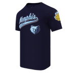 NBA MEMPHIS GRIZZLIES SCRIPT TAIL T-SHIRT POUR HOMME (MARINE MINUIT)