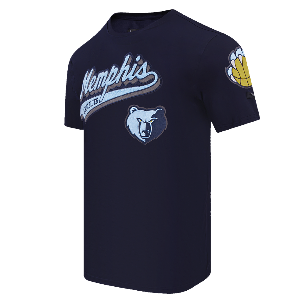 NBA MEMPHIS GRIZZLIES SCRIPT TAIL MEN'S   TEE (MIDNIGHT NAVY)