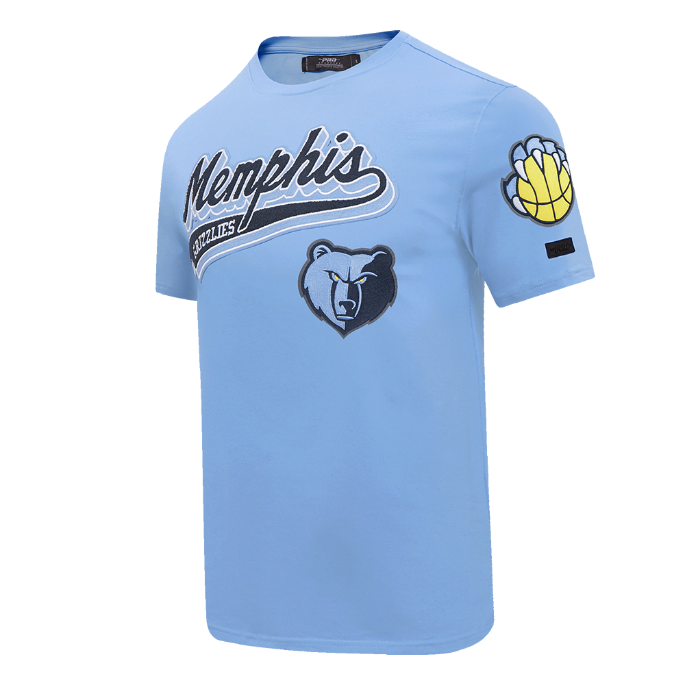 NBA MEMPHIS GRIZZLIES SCRIPT TAIL MEN'S   TEE (UNIVERSITY BLUE)