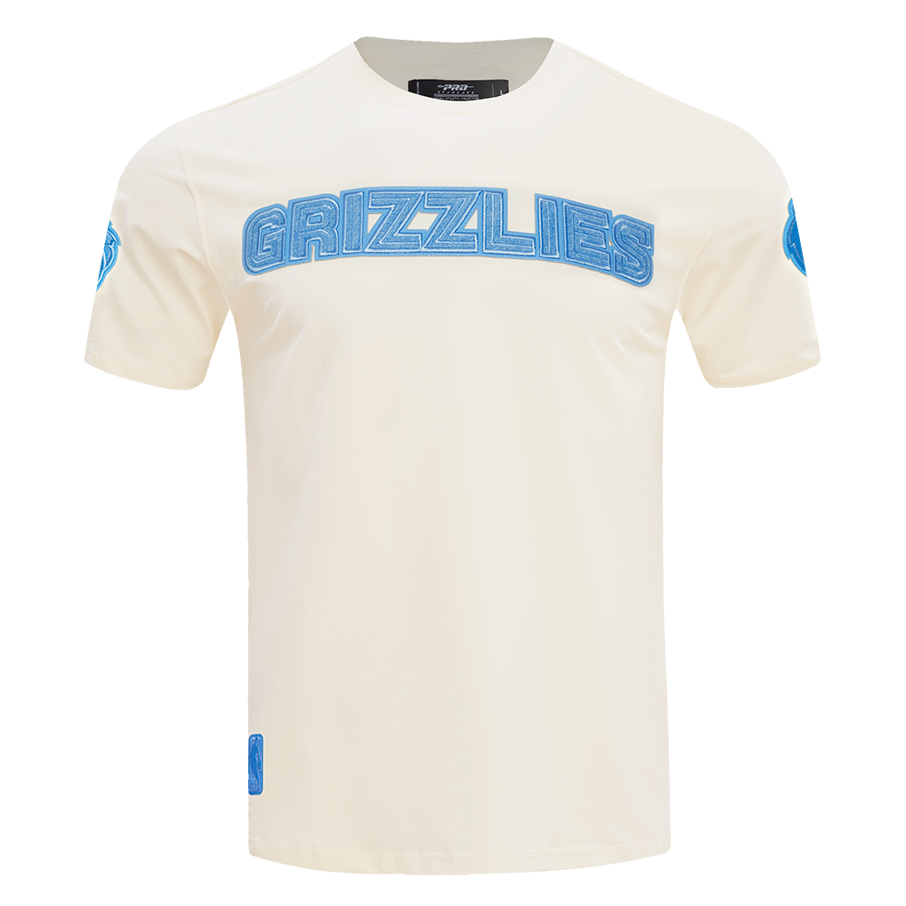 NBA MEMPHIS GRIZZLIES TRIPLE TONAL SINGLE JERSEY MEN'S TEE (EGGSHELL)