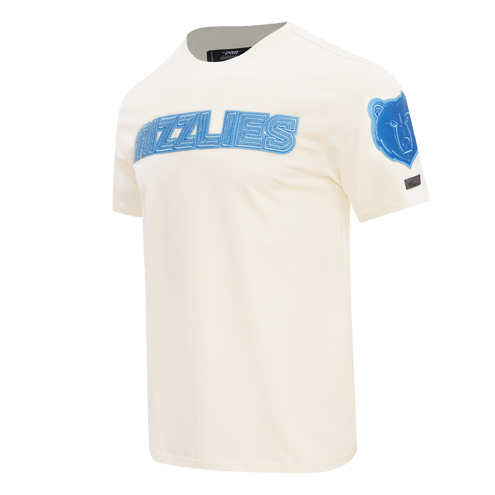 NBA MEMPHIS GRIZZLIES TRIPLE TONAL SINGLE JERSEY MEN'S TEE (EGGSHELL)