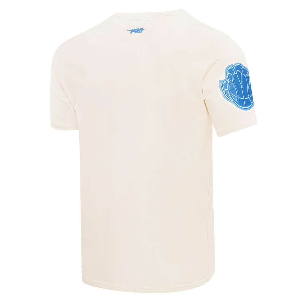 NBA MEMPHIS GRIZZLIES TRIPLE TONAL SINGLE JERSEY MEN'S TEE (EGGSHELL)