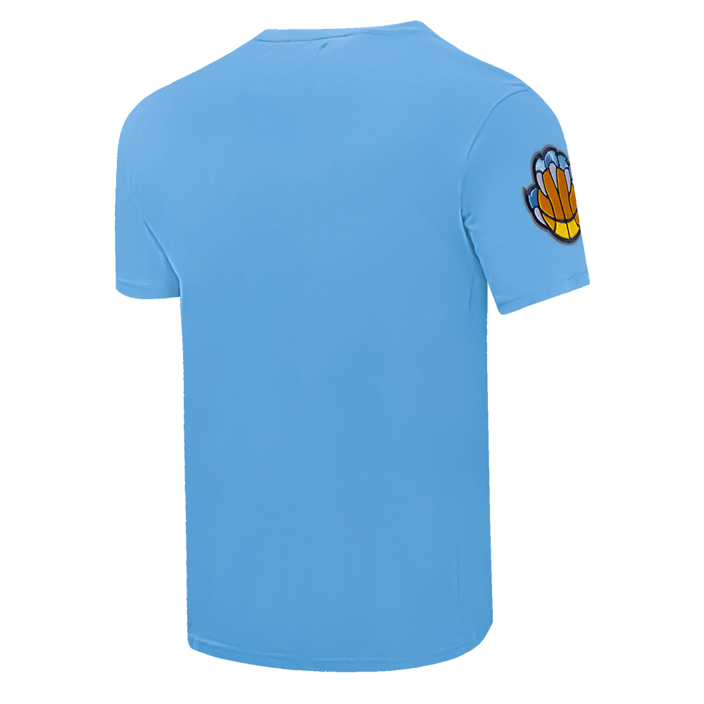 NBA MEMPHIS GRIZZLIES OLD ENGLISH T-SHIRT POUR HOMME (BLEU UNIVERSITÉ)