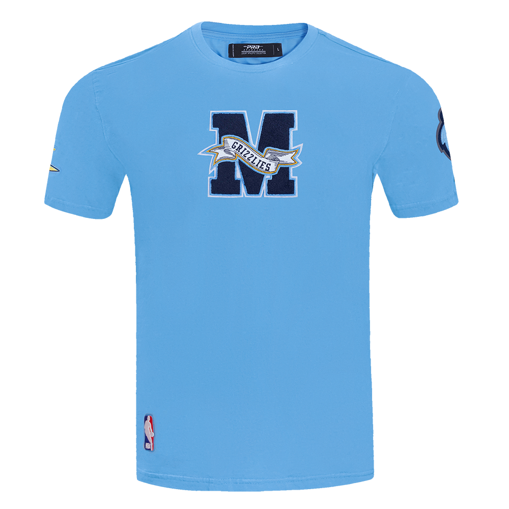 NBA MEMPHIS GRIZZLIES TEAM PENNANTS T-SHIRT POUR HOMME (BLEU UNIVERSITÉ)
