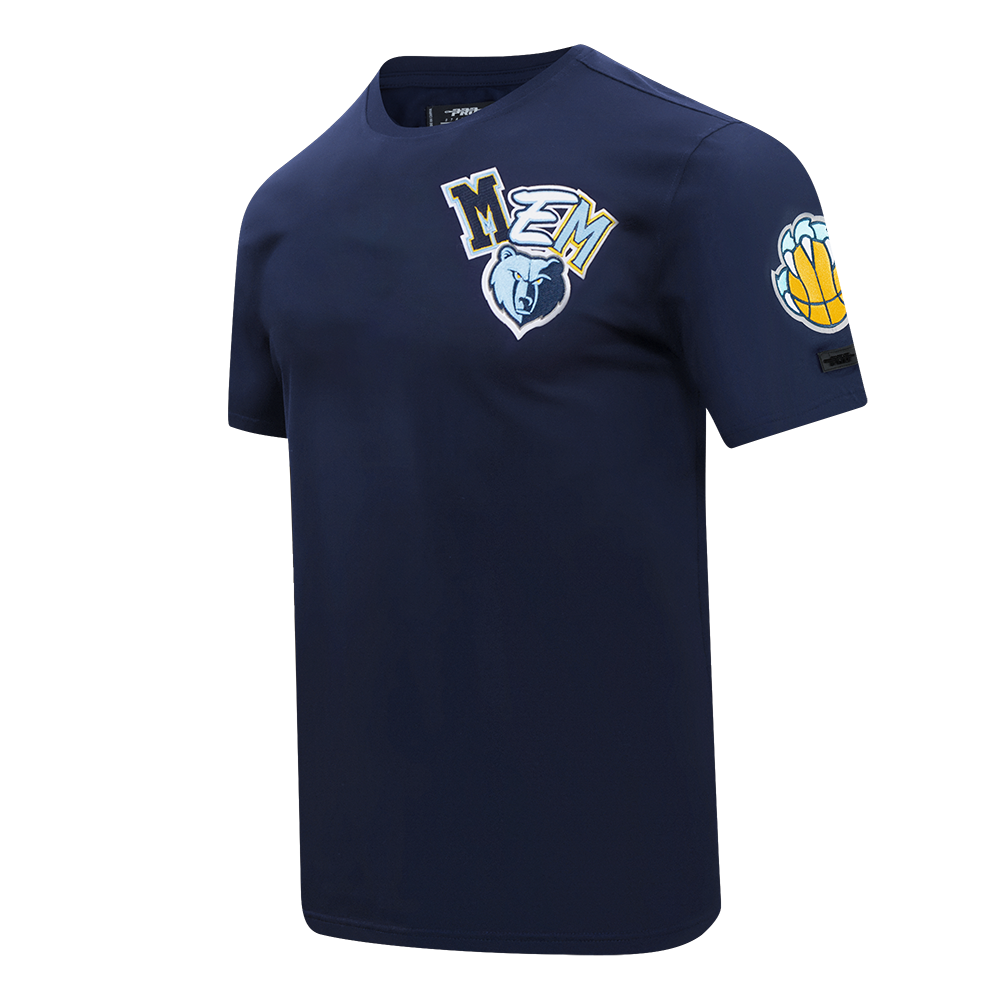 NBA MEMPHIS GRIZZLIES CITY RANSOM T-SHIRT EN JERSEY SIMPLE POUR HOMME (MARINE MINUIT)