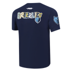 NBA MEMPHIS GRIZZLIES CITY RANSOM T-SHIRT EN JERSEY SIMPLE POUR HOMME (MARINE MINUIT)