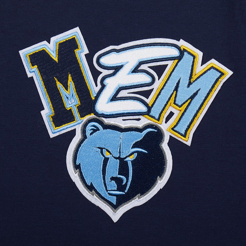 NBA MEMPHIS GRIZZLIES CITY RANSOM T-SHIRT EN JERSEY SIMPLE POUR HOMME (MARINE MINUIT)