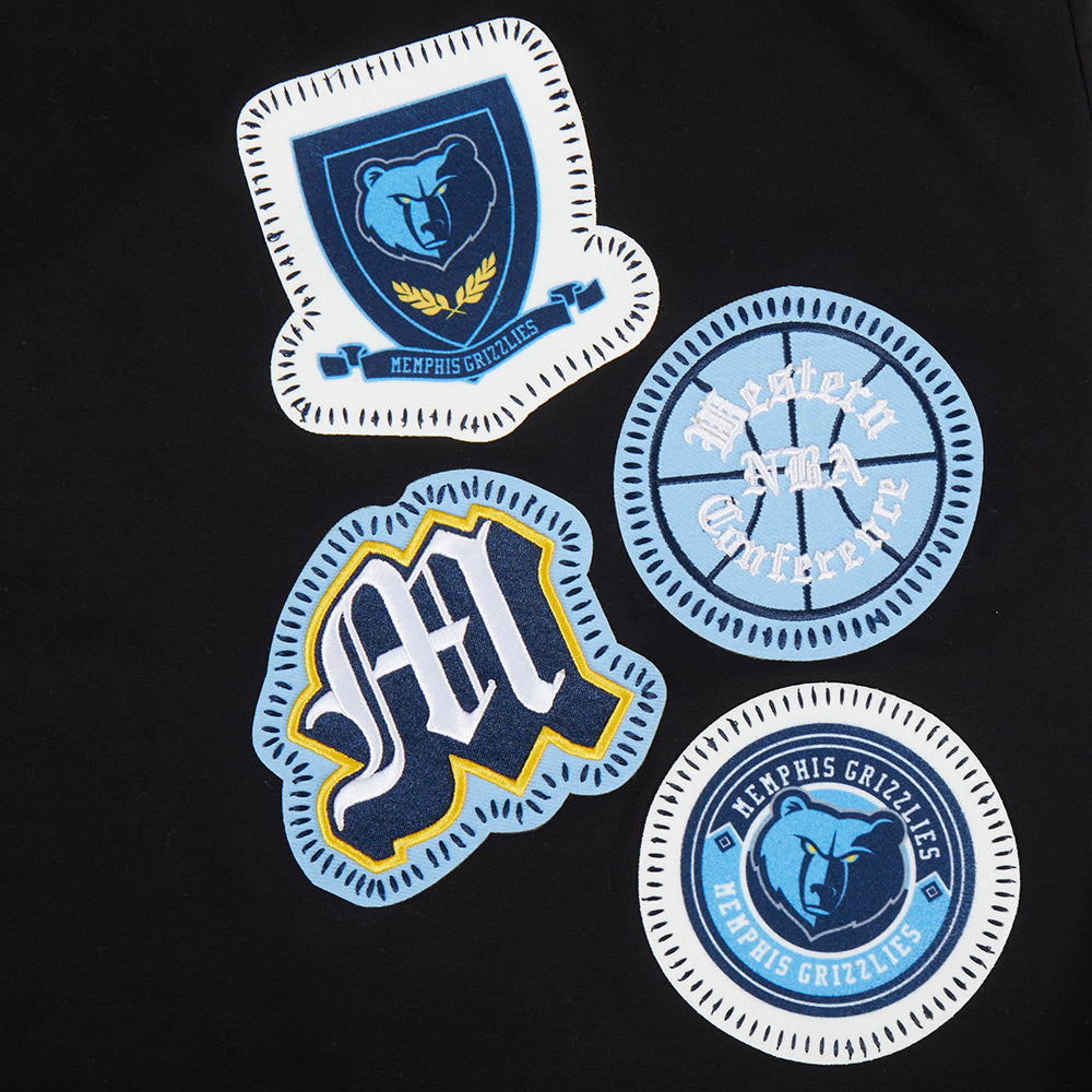 NBA MEMPHIS GRIZZLIES DIY PICK STITCH T-SHIRT EN JERSEY SIMPLE POUR HOMME (NOIR)