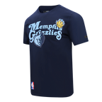NBA MEMPHIS GRIZZLIES SOUVENIR T-SHIRT EN JERSEY SIMPLE POUR HOMME (MARINE MINUIT)