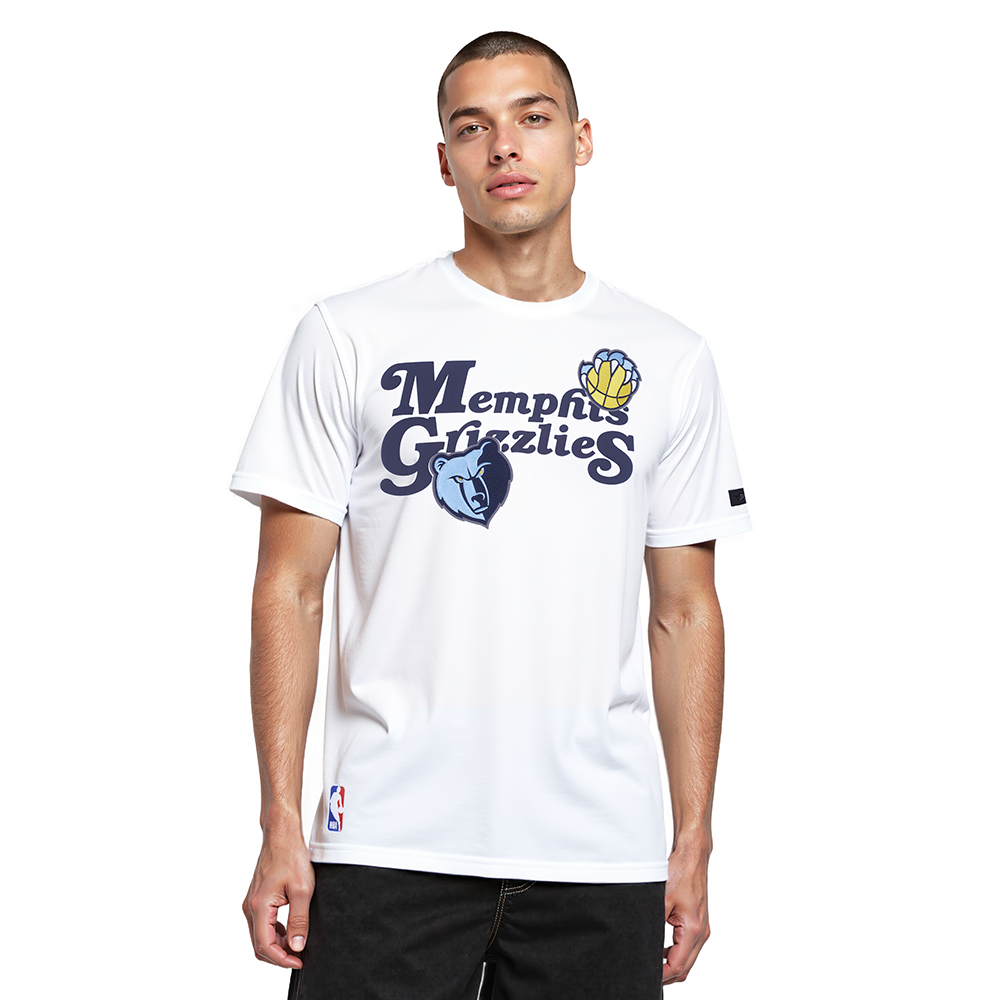 NBA MEMPHIS GRIZZLIES SOUVENIR T-SHIRT EN JERSEY SIMPLE POUR HOMME (BLANC)