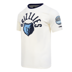 NBA MEMPHIS GRIZZLIES MODERN ORIGINALS MEN'S RINGER TEE (EGGSHELL/ MIDNIGHT NAVY)