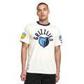 NBA MEMPHIS GRIZZLIES MODERN ORIGINALS MEN'S RINGER TEE (EGGSHELL/ MIDNIGHT NAVY)