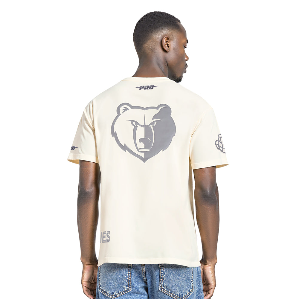 NBA MEMPHIS GRIZZLIES STREET TEAM MEN'S CJ DROP SHOULDER TEE (EGGSHELL)