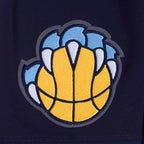 NBA MEMPHIS GRIZZLIES CLASSIC CHANDAIL À CAPUCHON À MANCHES COURTES EN MAILLE DOUBLE ET CHENILLE POUR HOMME (MARINE MINUIT)