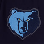 NBA MEMPHIS GRIZZLIES CLASSIC CHANDAIL À CAPUCHON À MANCHES COURTES EN MAILLE DOUBLE ET CHENILLE POUR HOMME (MARINE MINUIT)