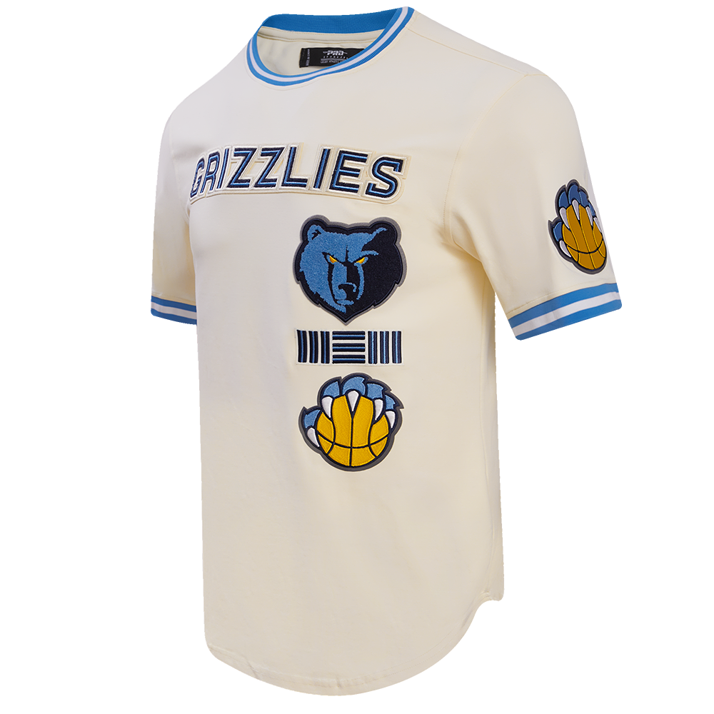 NBA MEMPHIS GRIZZLIES RETRO CLASSIC MEN'S TEE (EGGSHELL/UNIVERSAL BLUE)