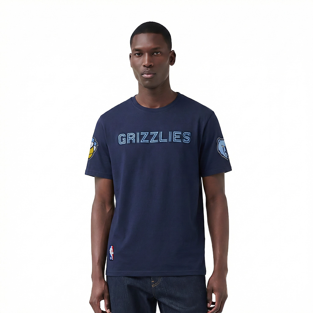 NBA MEMPHIS GRIZZLIES CLASSIC CHENILLE MEN'S SJ TEE (MIDNIGHT NAVY)